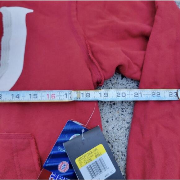 Y2K Nike Oklahoma Sooners Hooded Sweatshirt Hoodie Crimson Red Mens Size Small - Picture 3 of 4